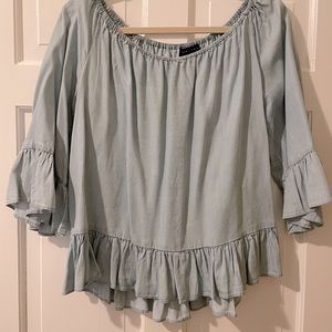 Sanctuary Jean Ruffle Top